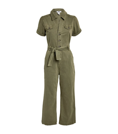 Shop Paige Anessa Jumpsuit In Green