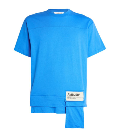 Shop Ambush Cotton Waist Pocket T-shirt In Blue