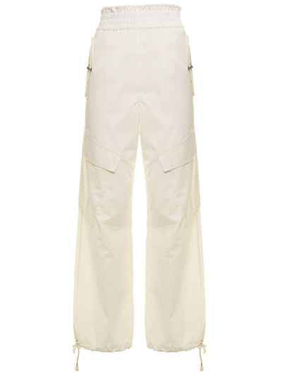 Shop Dion Lee Woman Cotton Cargo Pants In White