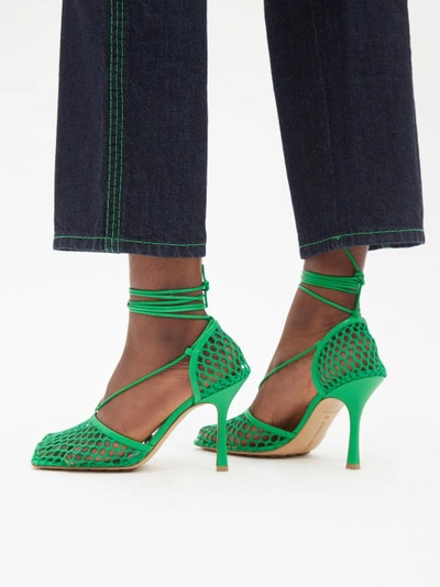 Bottega Veneta Wrap Around Sandals in Green