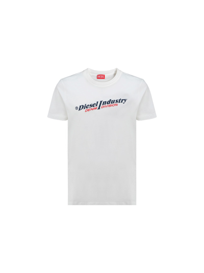 Shop Diesel T-diegor T-shirt In Off White