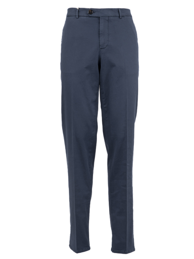 Brunello Cucinelli Button-wrap Trousers In Blue