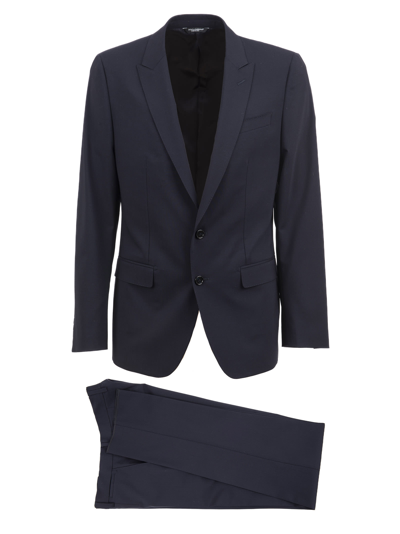 Shop Dolce & Gabbana Single-breasted Two-piece Suit In Blue