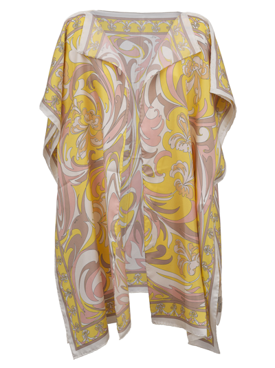 Shop Emilio Pucci Shawl Kimono Top In Multicolor