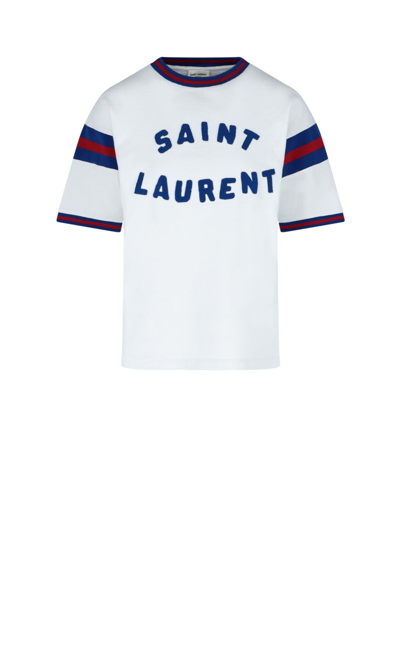 Shop Saint Laurent T-shirt In White