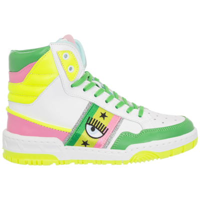 Shop Chiara Ferragni Cf-1 High-top Sneakers In Multicolor