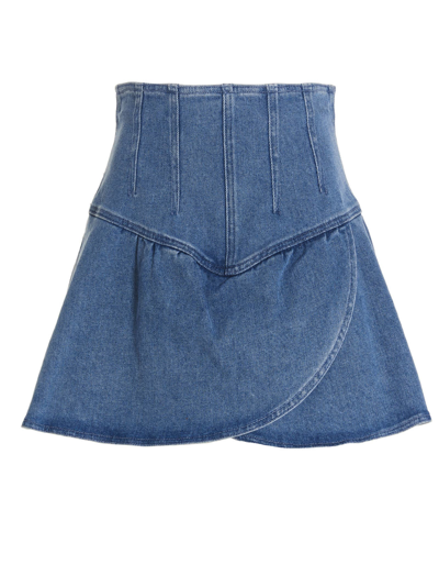 Shop Isabel Marant Dimenia Skirt In Azzurro