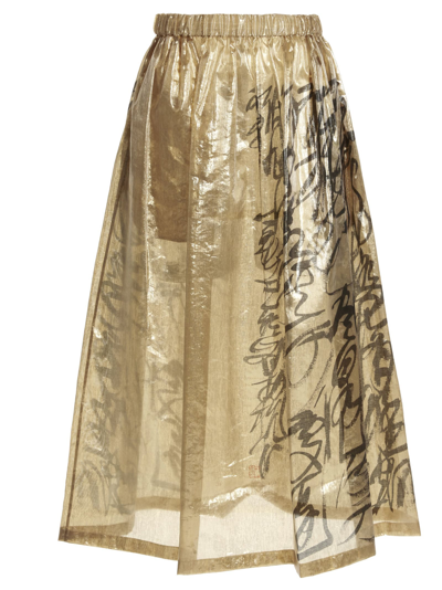 Shop Junya Watanabe Skirt In Gold