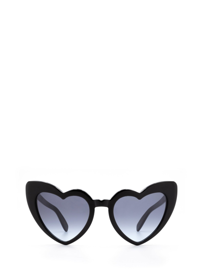 Shop Saint Laurent Eyewear Sl 181 Black Sunglasses