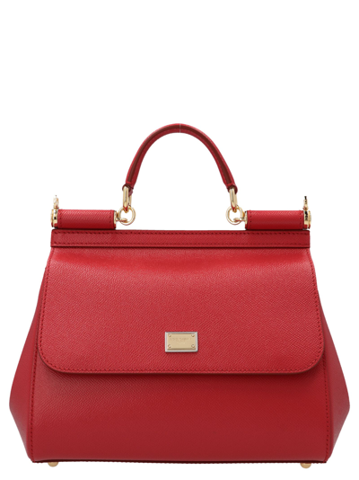 Shop Dolce & Gabbana Sicily Medium Bag In Red