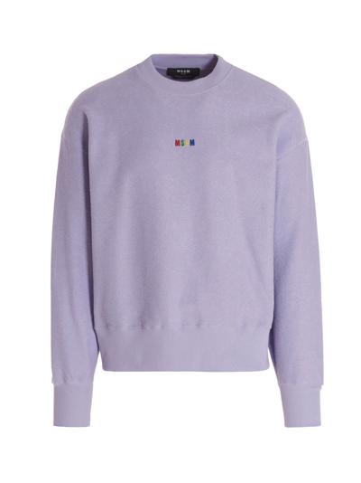 Shop Msgm Sweatshirt In Purple