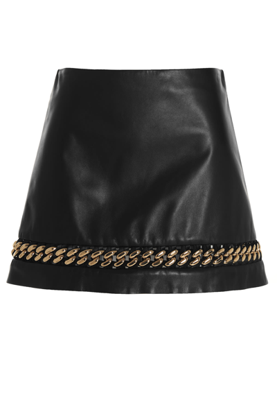 Shop Versace Chain Skirt In Black