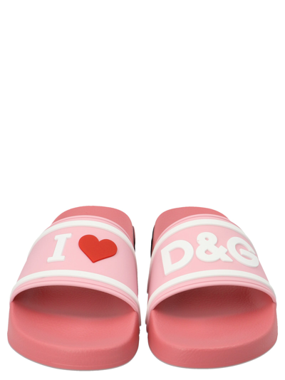 Shop Dolce & Gabbana I Love D&amp;g Shoes In Pink