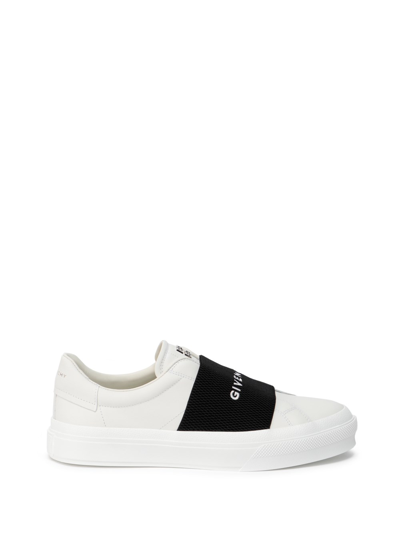 Shop Givenchy `city Sport` Leather Sneakers In White