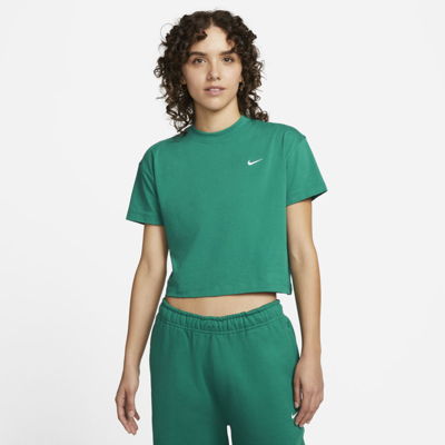 Shop Nike Women's Solo Swoosh T-shirt In Green