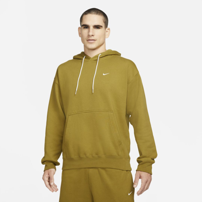 Shop Nike Men's Solo Swoosh Fleece Hoodie In Green