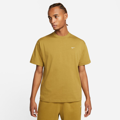 Shop Nike Solo Swoosh Men's T-shirt In Desert Moss,white