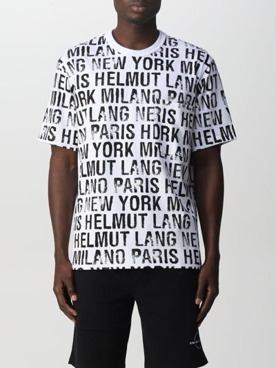 Shop Helmut Lang T-shirt  Men Color White