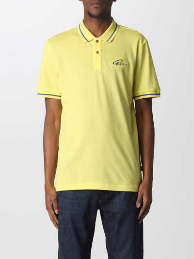 Shop Hugo Boss Polo Shirt Boss Men Color Yellow