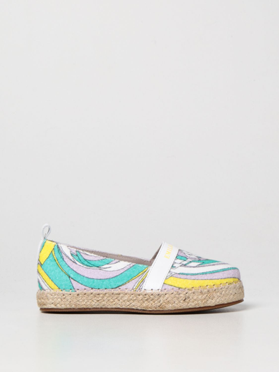 Shop Emilio Pucci Fabric And Leather Espadrilles In Violet