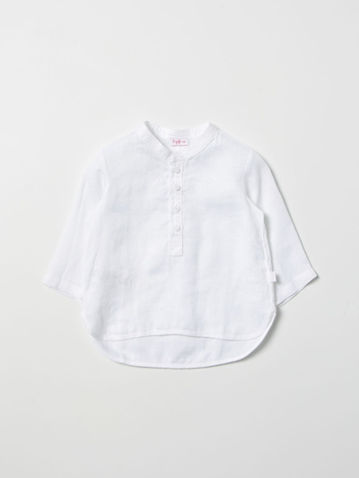 Shop Il Gufo Linen Basic Shirt In White 1