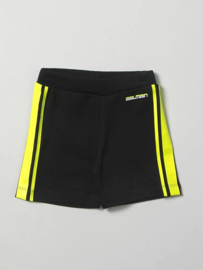 Shop Balmain Cotton Jogging Shorts In Black