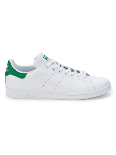 Shop Adidas Originals Men's Stan Smith Perforated Leather Sneakers In White