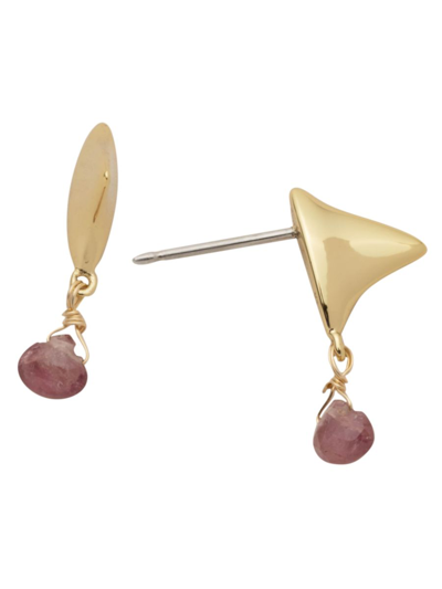 Shop Alexis Bittar Women's Asterales Thorn 14k Goldplated & Pink Tourmaline Drop Earrings