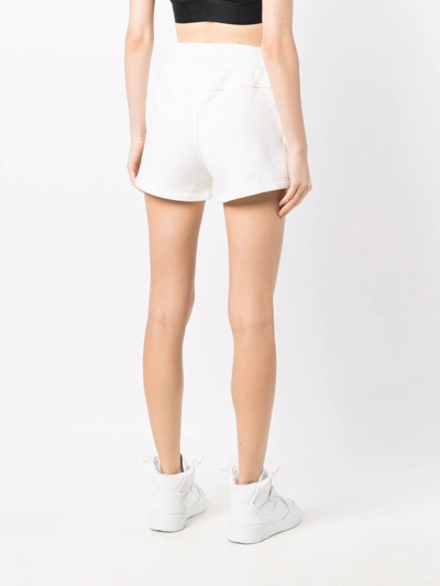 Philipp Plein Iconic Logo-print Drawstring Shorts In Nude