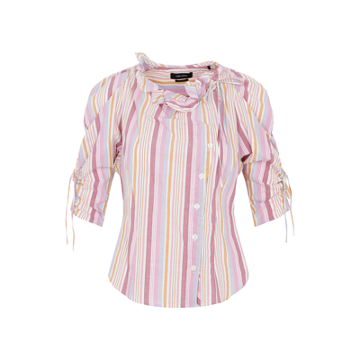 Shop Isabel Marant Therese Shirt In Pink &amp; Purple