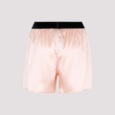 Shop Tom Ford Silk Shorts Underwear In Nude &amp; Neutrals