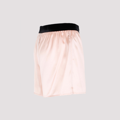 Shop Tom Ford Silk Shorts Underwear In Nude &amp; Neutrals