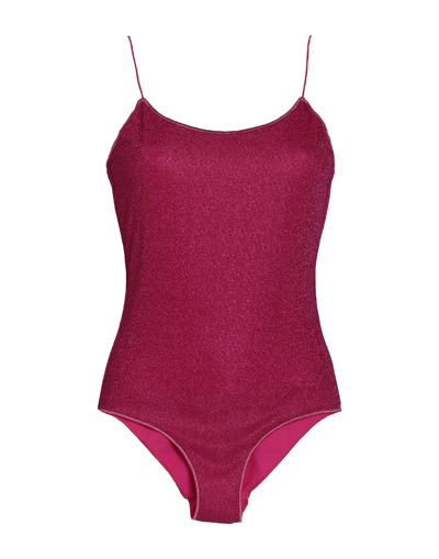 Shop Oseree Oséree Lumière Maillot Woman One-piece Swimsuit Fuchsia Size M Polyester In Pink