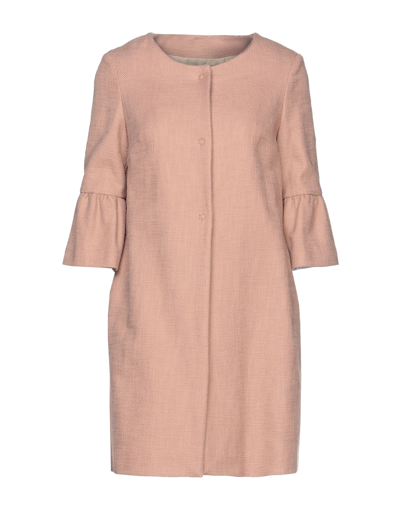 Shop Annie P Overcoats In Light Brown