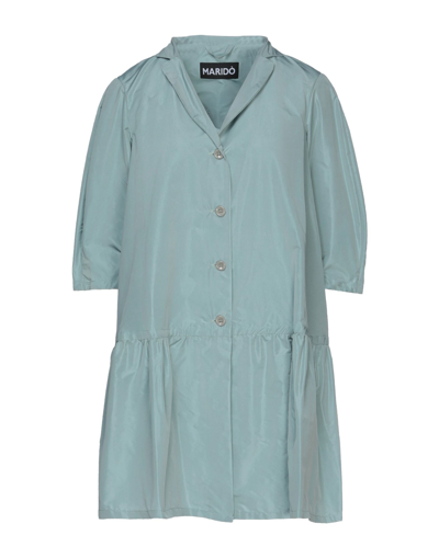Shop Maridò Woman Overcoat & Trench Coat Sky Blue Size 4 Polyester