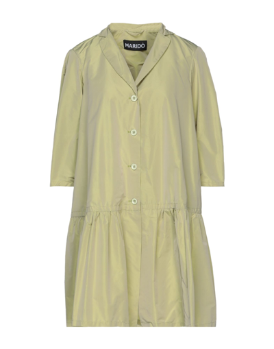 Shop Maridò Woman Overcoat & Trench Coat Acid Green Size 2 Polyester