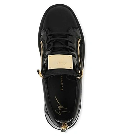 Shop Giuseppe Zanotti Bucks Leather Low-top Trainers In Black