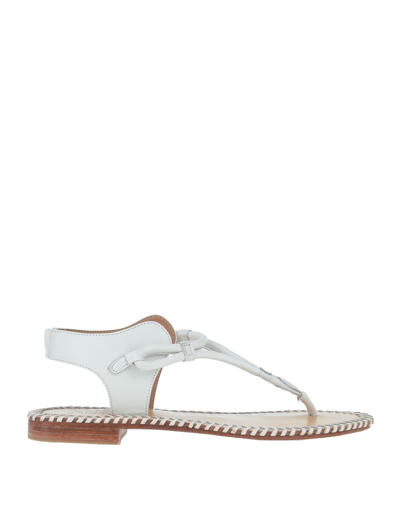 Shop Hadel Toe Strap Sandals In White