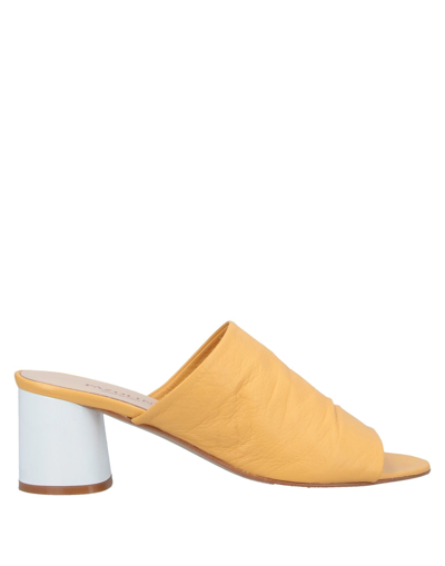 Shop Carlo Pazolini Woman Sandals Yellow Size 7 Soft Leather