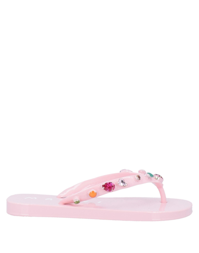 Shop Marni Woman Thong Sandal Pink Size 4 Rubber