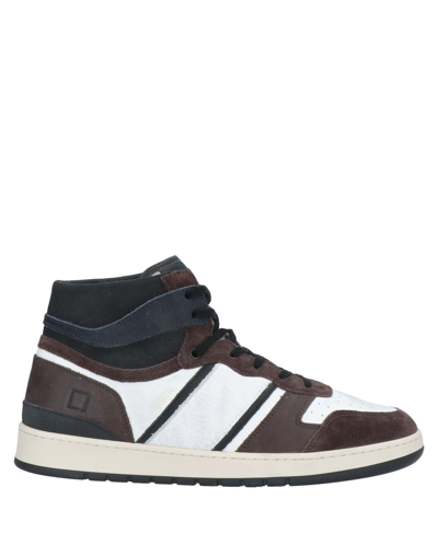Shop Date D. A.t. E. Man Sneakers Dark Brown Size 9 Soft Leather, Textile Fibers