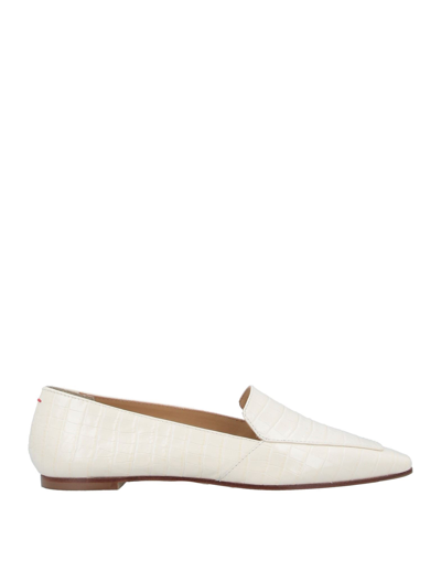 Shop Aeyde Loafers In Ivory