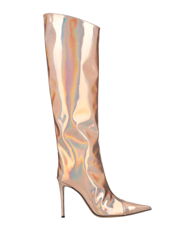Shop Alexandre Vauthier Woman Boot Pink Size 9 Textile Fibers