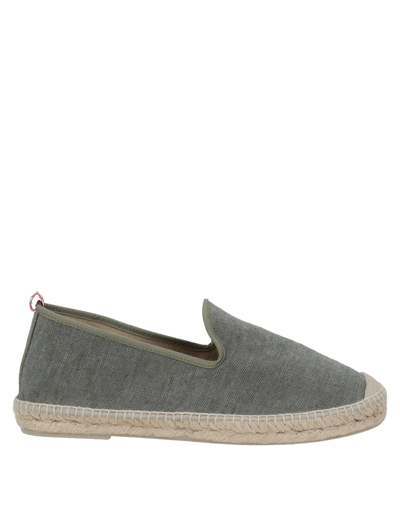 Shop Mc2 Saint Barth Man Espadrilles Military Green Size 12 Textile Fibers