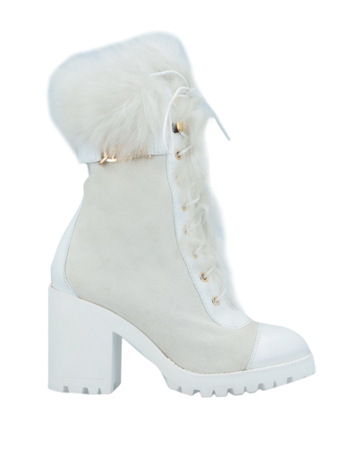 Shop Alberta Ferretti Ankle Boots In White