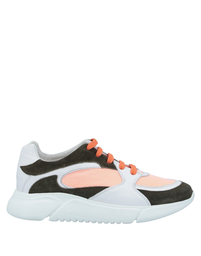 Shop Goosecraft Woman Sneakers Orange Size 7 Soft Leather, Textile Fibers