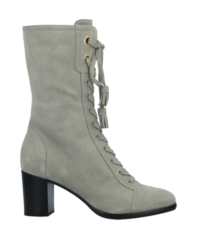 Shop Alberta Ferretti Woman Ankle Boots Light Green Size 7.5 Soft Leather