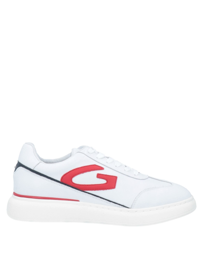 Shop Alberto Guardiani Man Sneakers White Size 12 Soft Leather