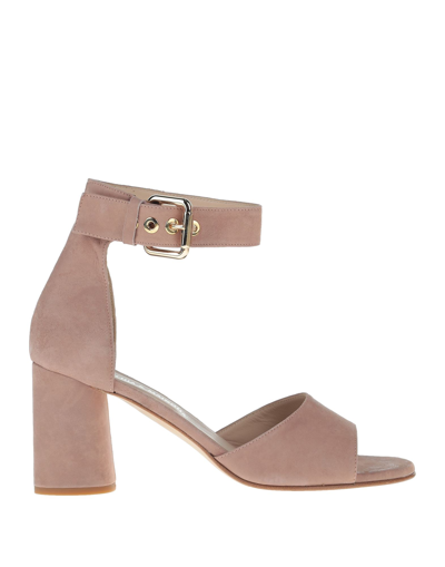 Shop Verdecchia & Mainqua' Woman Sandals Blush Size 7 Soft Leather In Pink