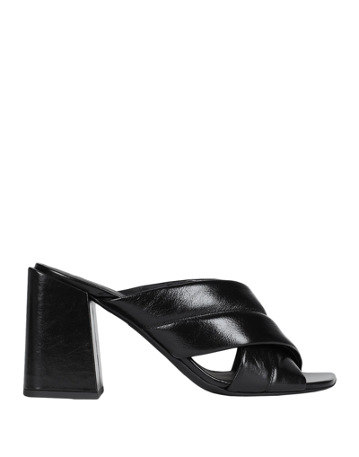 Furla Woman Sandals Black Size 6 Polyurethane In Black